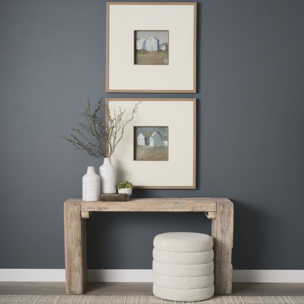 55" Beige Reclaimed Wood Console Table HomeRoots