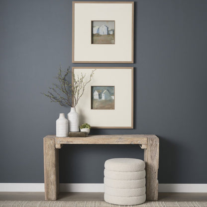55" Beige Reclaimed Wood Console Table HomeRoots