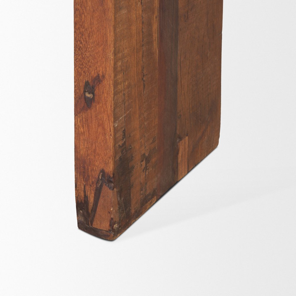 60" Brown Reclaimed Wood Frame Console Table HomeRoots