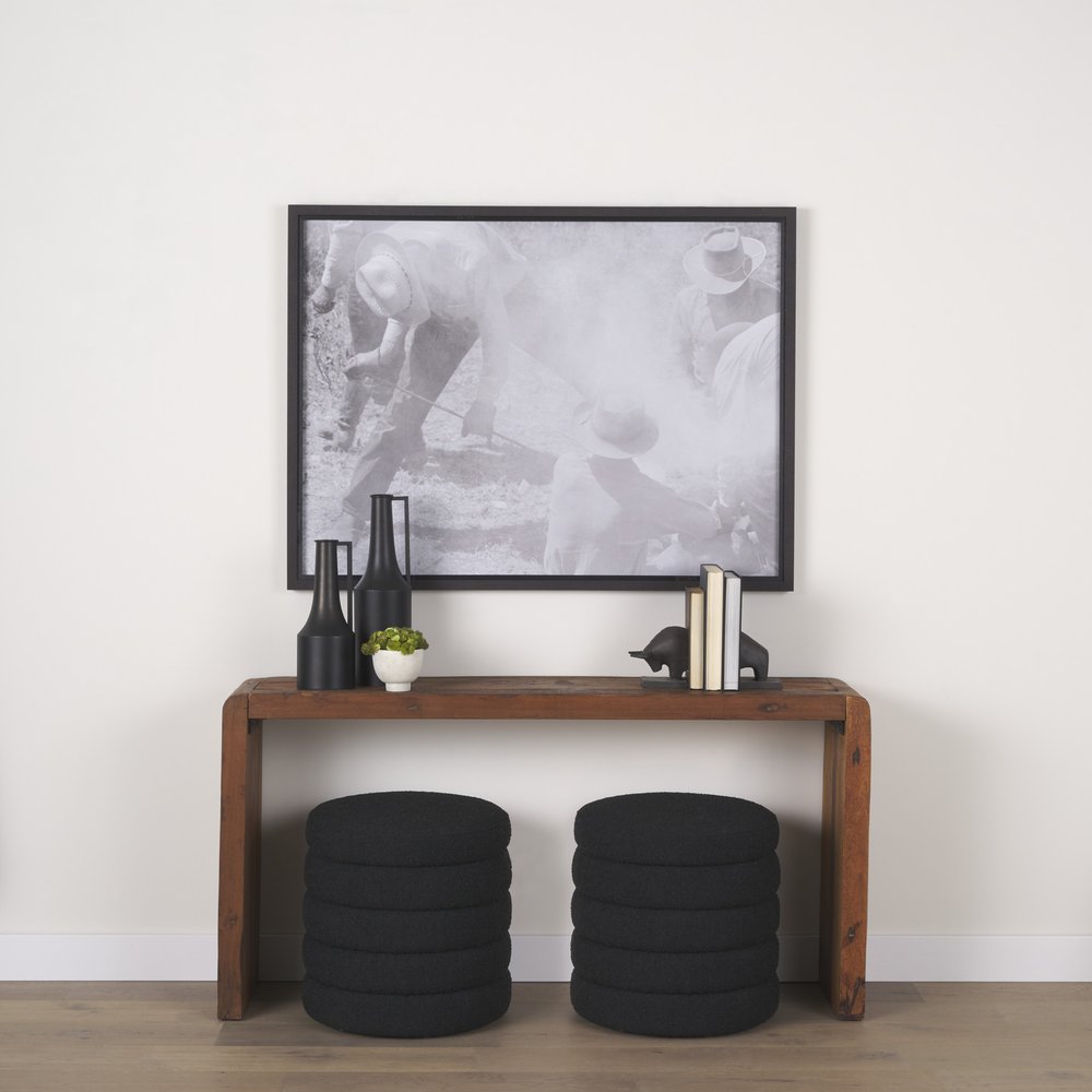 60" Brown Reclaimed Wood Frame Console Table — view 8