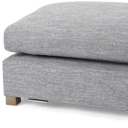 26" Gray and Brown Fabric Ottoman HomeRoots