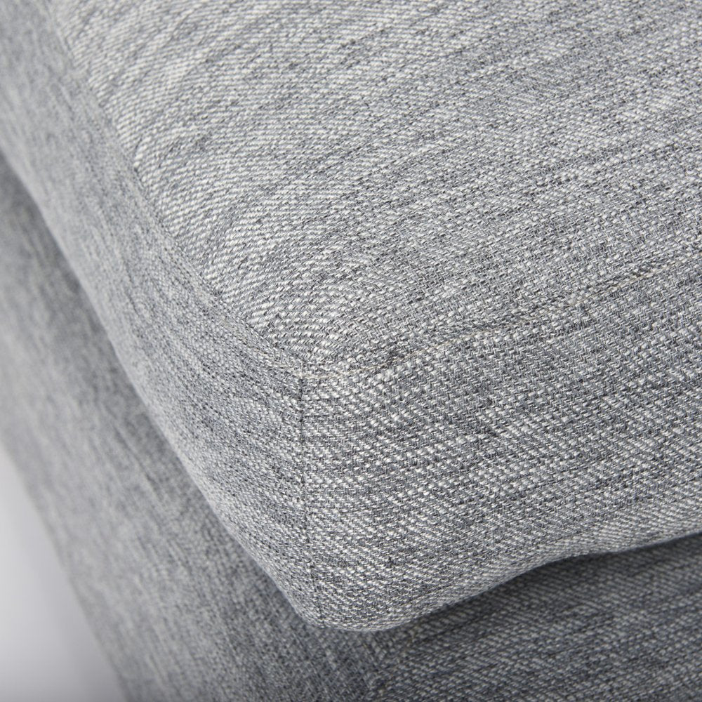 26" Gray and Brown Fabric Ottoman — view 18