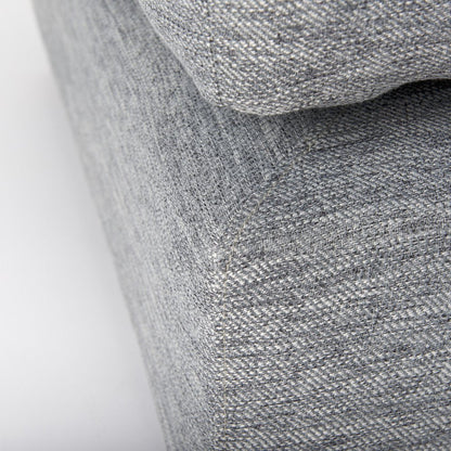 26" Gray and Brown Fabric Ottoman HomeRoots