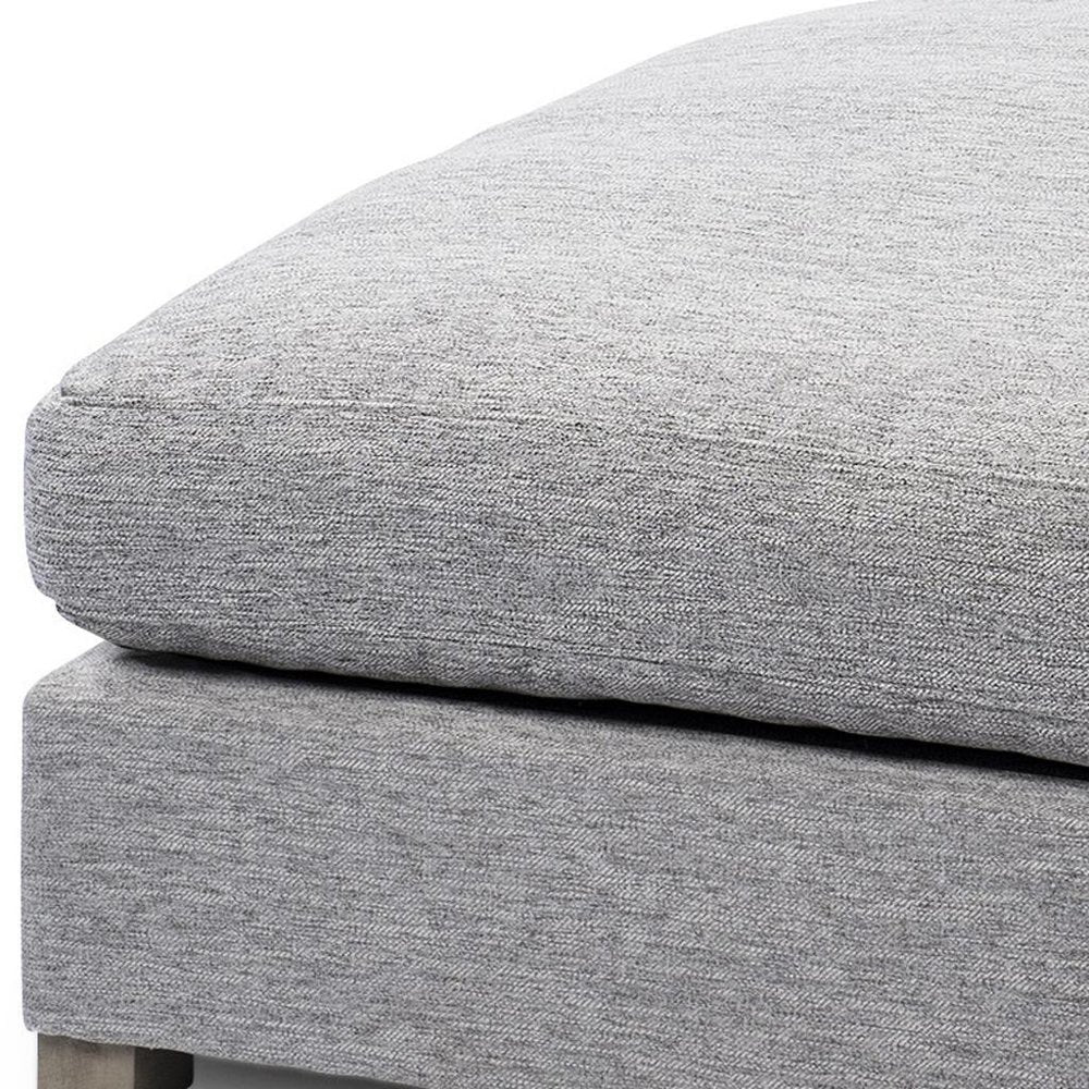 26" Gray and Brown Fabric Ottoman — view 16