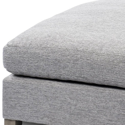 26" Gray and Brown Fabric Ottoman HomeRoots