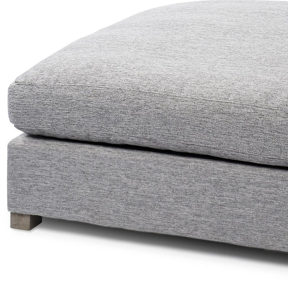 26" Gray and Brown Fabric Ottoman — view 17