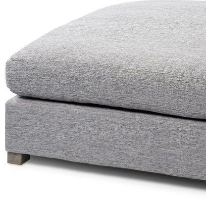 26" Gray and Brown Fabric Ottoman HomeRoots