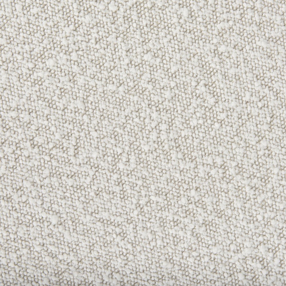 36" Cream and Black Fabric Round Pouf Ottoman — view 8