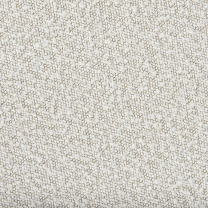 36" Cream and Black Fabric Round Pouf Ottoman HomeRoots