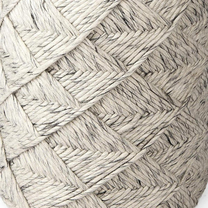 16" Beige and Gray Wool Chevron Round Pouf Ottoman HomeRoots