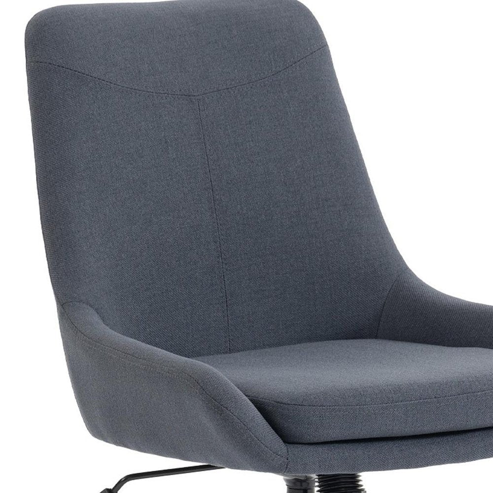 Dark Gray And Black Adjustable Height Swivel Rolling Office Chair HomeRoots