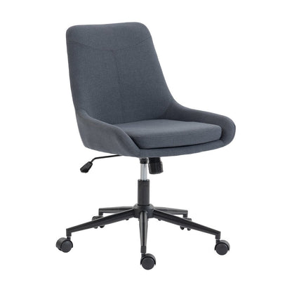 Dark Gray And Black Adjustable Height Swivel Rolling Office Chair HomeRoots