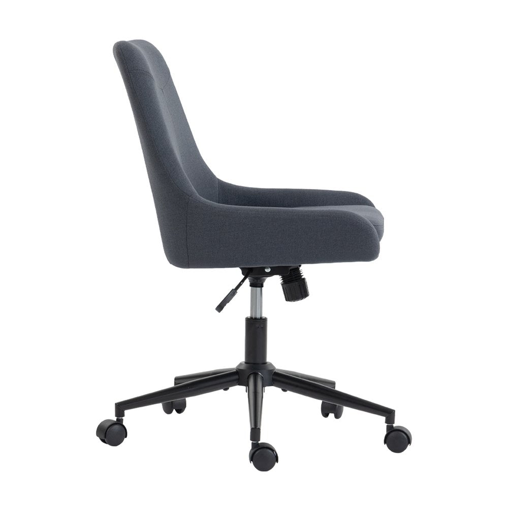 Dark Gray And Black Adjustable Height Swivel Rolling Office Chair — view 3