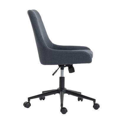 Dark Gray And Black Adjustable Height Swivel Rolling Office Chair HomeRoots