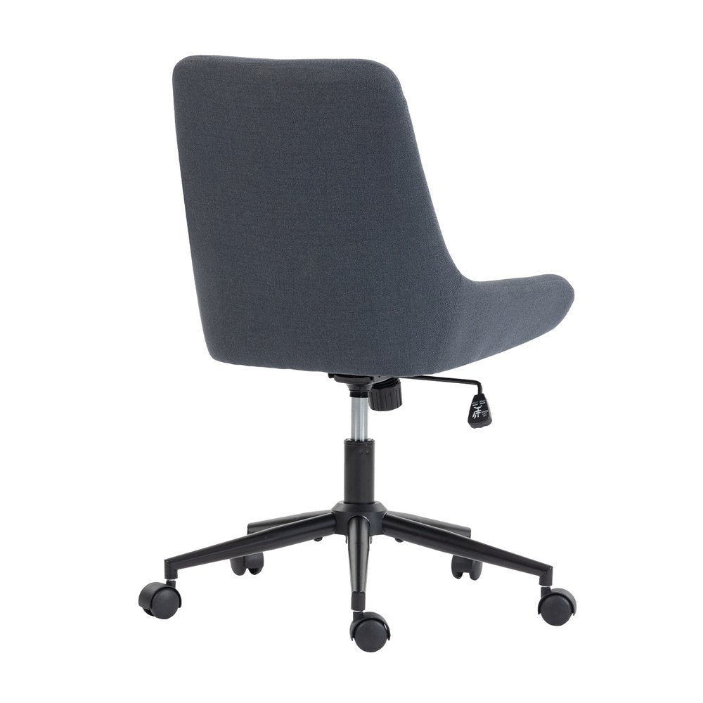 Dark Gray And Black Adjustable Height Swivel Rolling Office Chair — view 5