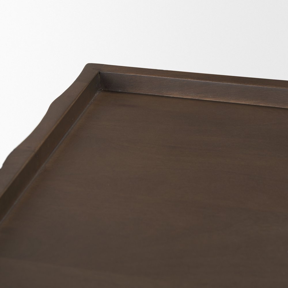 72" Dark Brown Solid Wood Ribbed Texture Sideboard With Four Doors HomeRoots