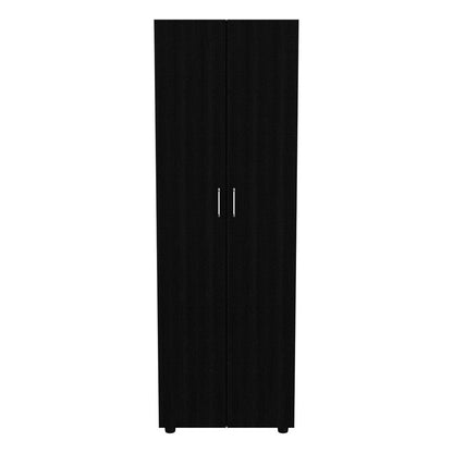19" Black Wood Corner Accent Chest