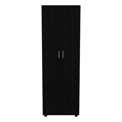 19" Black Wood Corner Accent Chest