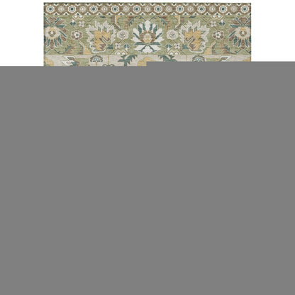 8' X 10' Green And Gold Cactus Washable Indoor Outdoor Area Rug HomeRoots