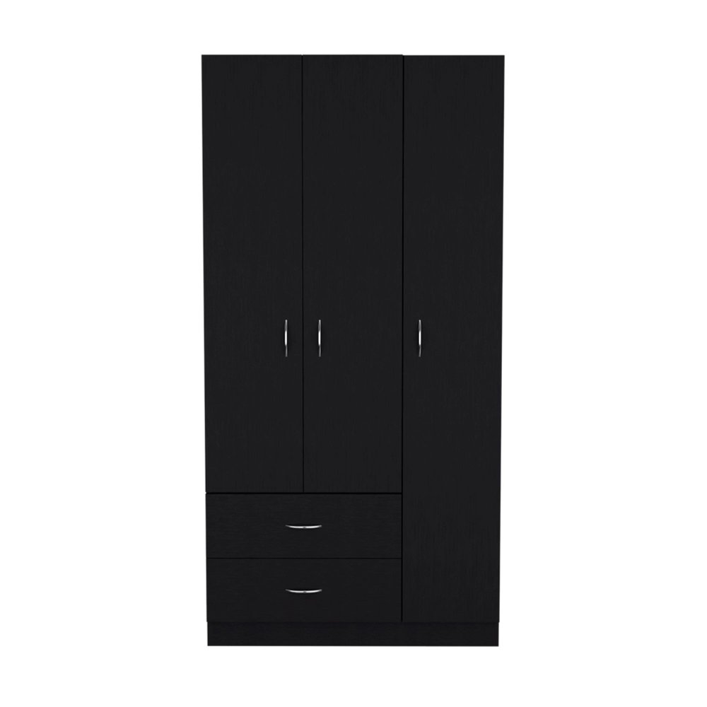 18" Black Wood Corner Accent Chest — view 1