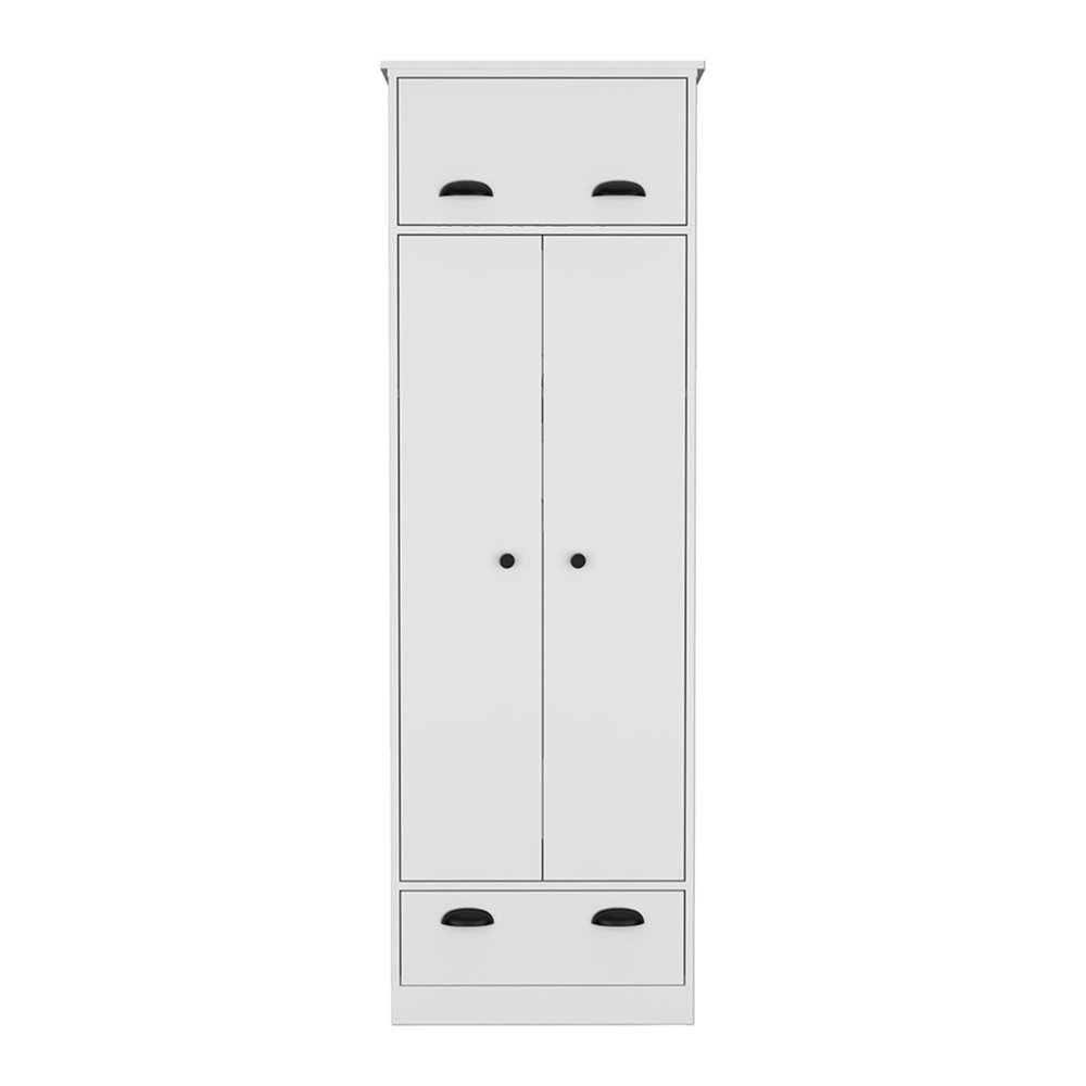 19" White Wood Corner Accent Chest — view 1