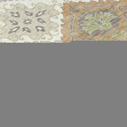 8' X 10' Ivory And Sky Blue Geometric Washable Indoor Outdoor Area Rug HomeRoots