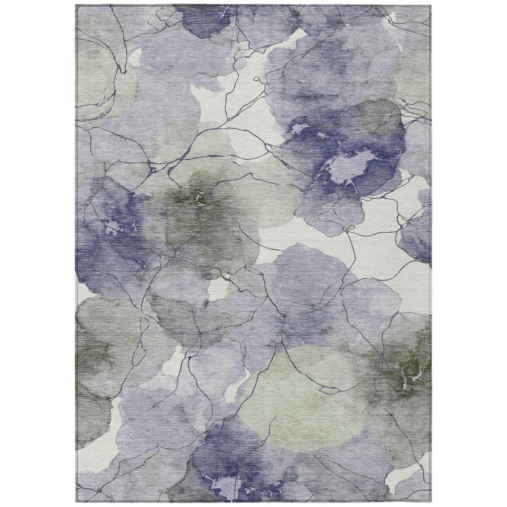 8' X 10' Lavender And Ivory Abstract Washable Indoor Outdoor Area Rug HomeRoots