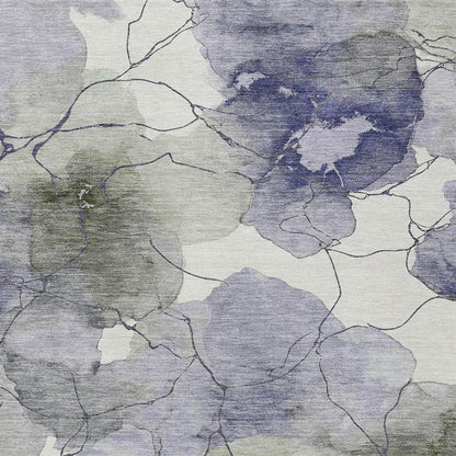 8' X 10' Lavender And Ivory Abstract Washable Indoor Outdoor Area Rug HomeRoots
