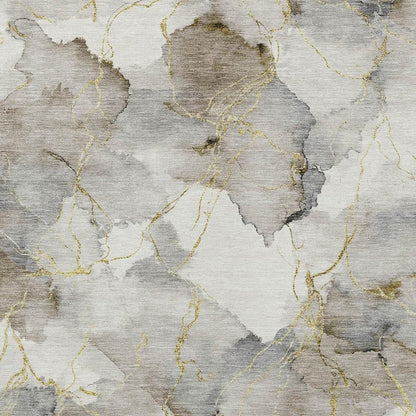 8' X 10' Ivory And Beige Abstract Washable Indoor Outdoor Area Rug HomeRoots
