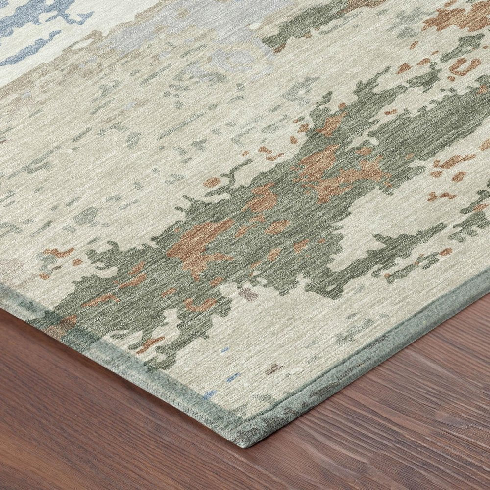 10' X 14' Ivory And Taupe Abstract Washable Indoor Outdoor Area Rug HomeRoots