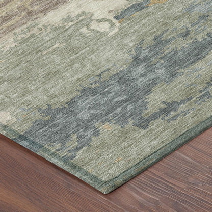 9' X 12' Taupe And Ivory Abstract Washable Indoor Outdoor Area Rug HomeRoots