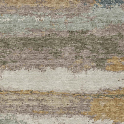 9' X 12' Taupe And Ivory Abstract Washable Indoor Outdoor Area Rug HomeRoots