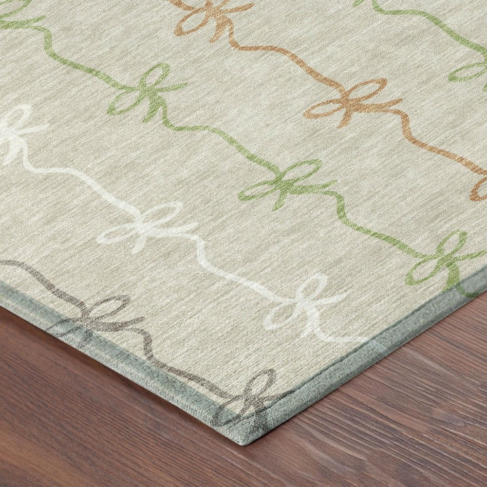 5' X 8' Beige And Gray Southwestern Washable Indoor Outdoor Area Rug HomeRoots