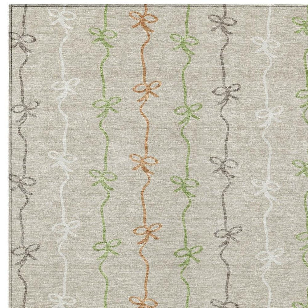 5' X 8' Beige And Gray Southwestern Washable Indoor Outdoor Area Rug HomeRoots