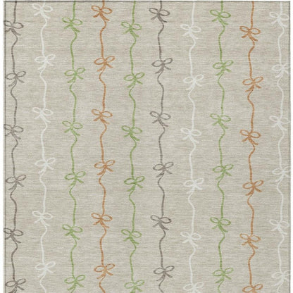 5' X 8' Beige And Gray Southwestern Washable Indoor Outdoor Area Rug HomeRoots