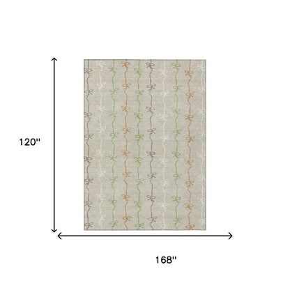 10' X 14' Beige And Gray Southwestern Washable Indoor Outdoor Area Rug HomeRoots