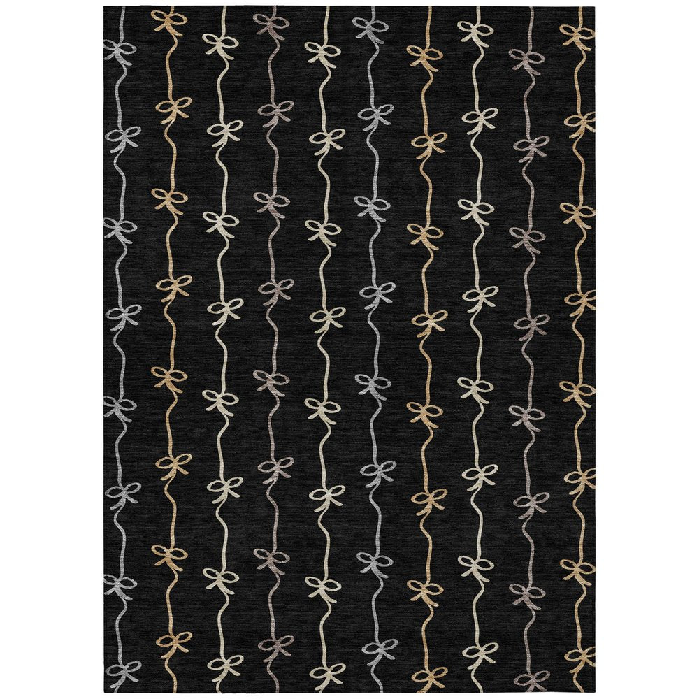 3' X 5' Black And Gray Southwestern Washable Indoor Outdoor Area Rug HomeRoots