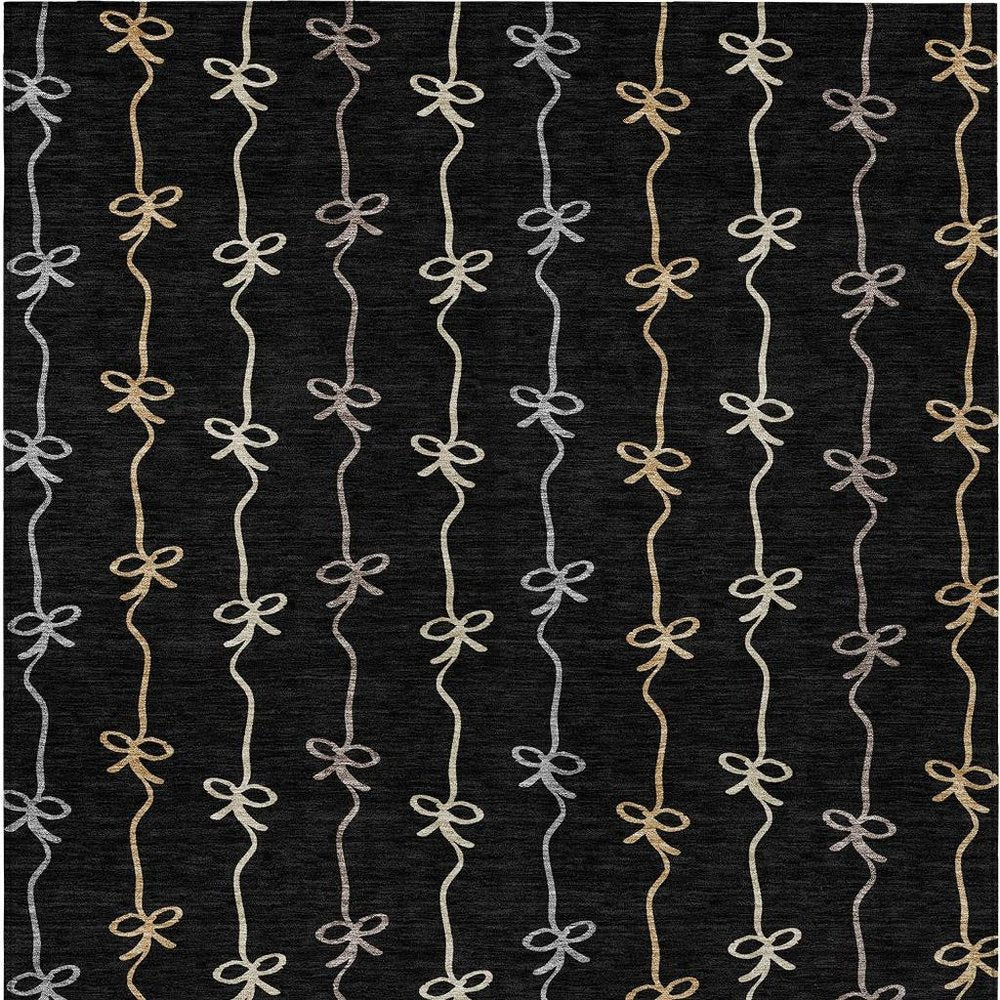 3' X 5' Black And Gray Southwestern Washable Indoor Outdoor Area Rug HomeRoots