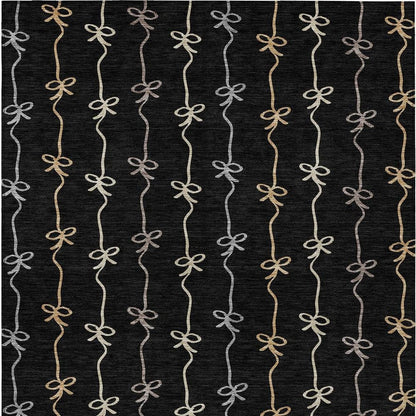 3' X 5' Black And Gray Southwestern Washable Indoor Outdoor Area Rug HomeRoots