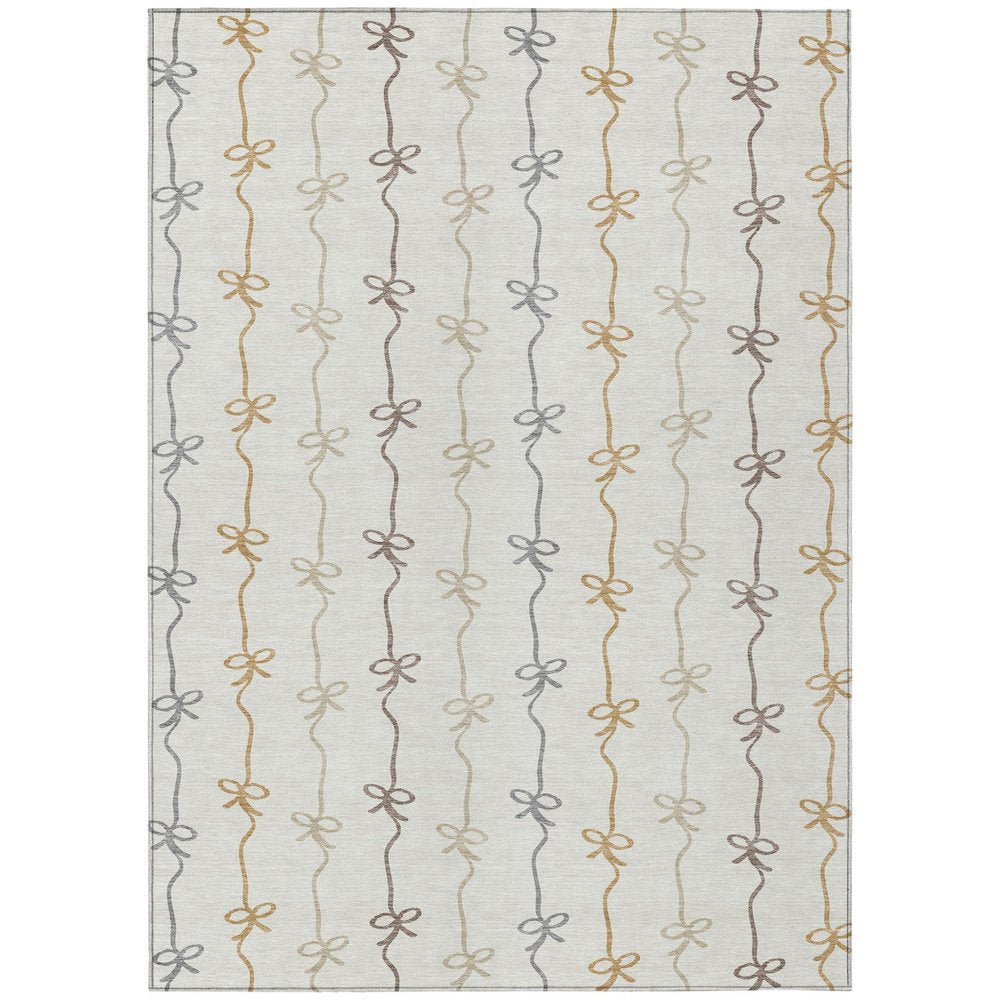 3' X 5' Ivory And Gray Southwestern Washable Indoor Outdoor Area Rug HomeRoots