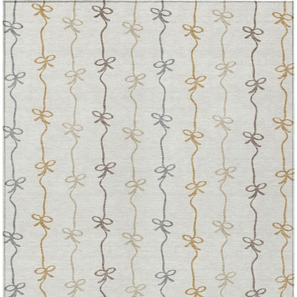 3' X 5' Ivory And Gray Southwestern Washable Indoor Outdoor Area Rug HomeRoots