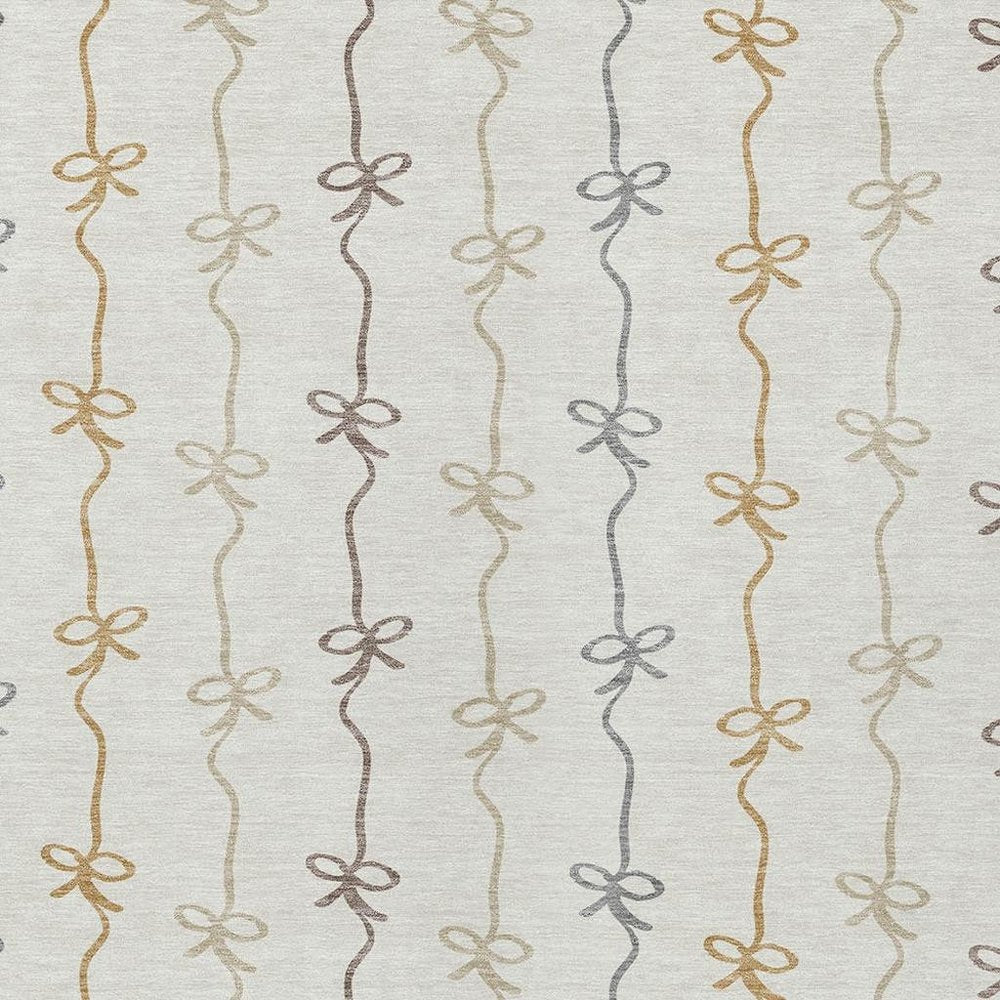 5' X 8' Ivory And Gray Southwestern Washable Indoor Outdoor Area Rug HomeRoots