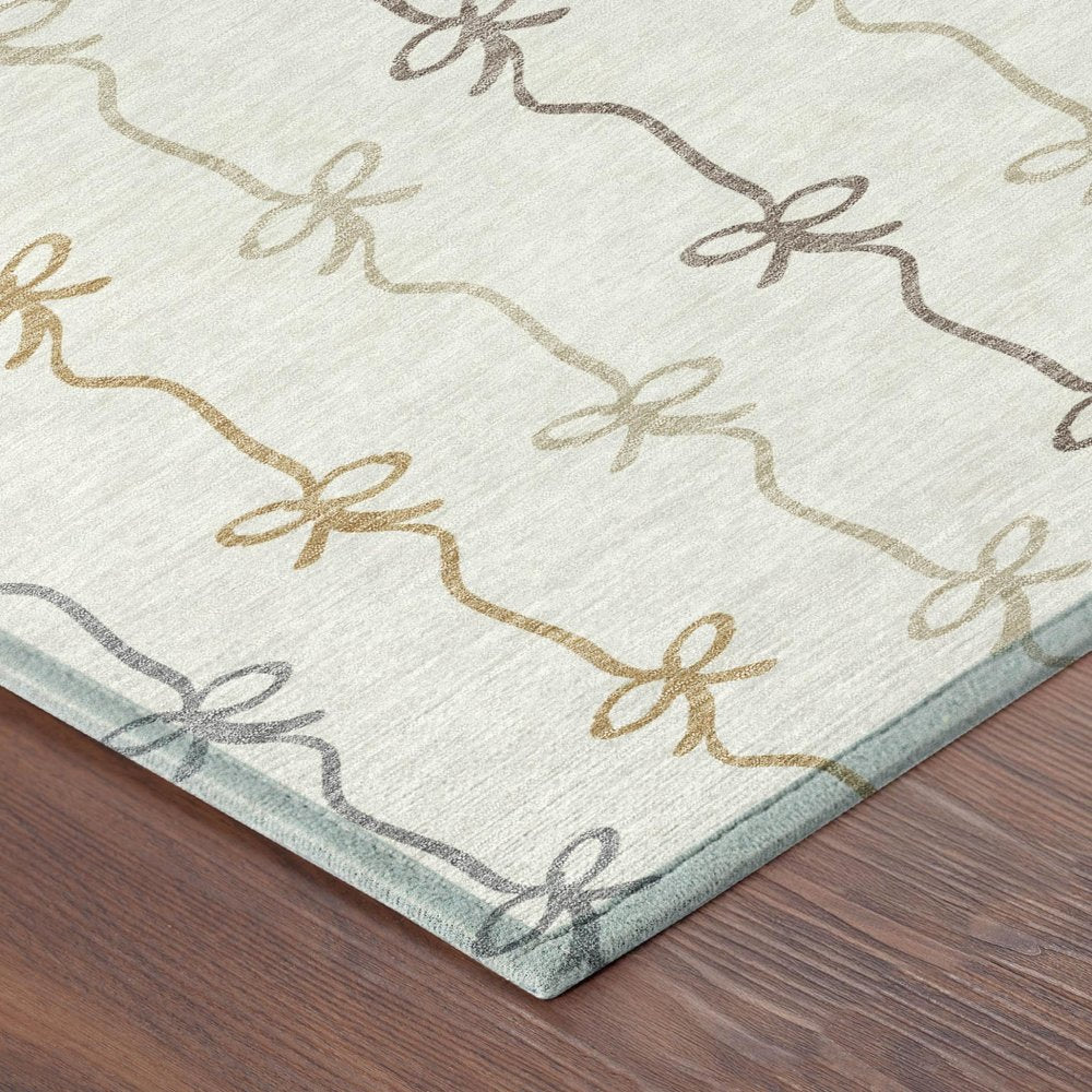 8' X 10' Ivory And Gray Southwestern Washable Indoor Outdoor Area Rug HomeRoots