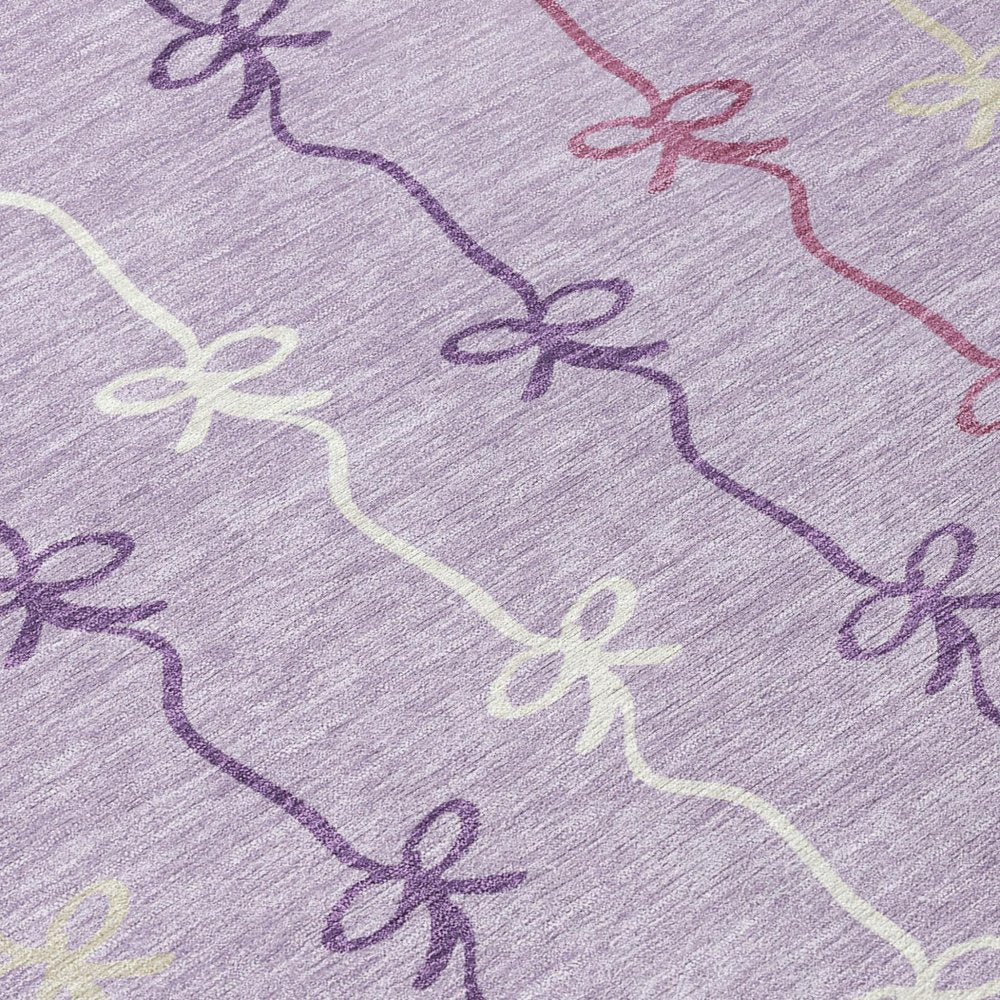 8' X 10' Lavender And Mauve Southwestern Washable Indoor Outdoor Area Rug HomeRoots