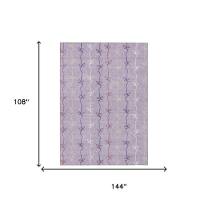 9' X 12' Lavender And Mauve Southwestern Washable Indoor Outdoor Area Rug HomeRoots