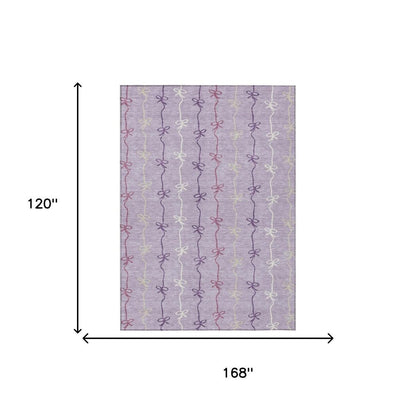 10' X 14' Lavender And Mauve Southwestern Washable Indoor Outdoor Area Rug HomeRoots