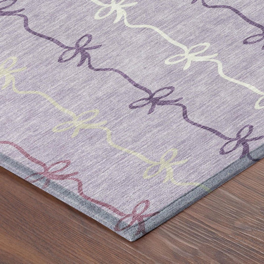 10' X 14' Lavender And Mauve Southwestern Washable Indoor Outdoor Area Rug HomeRoots