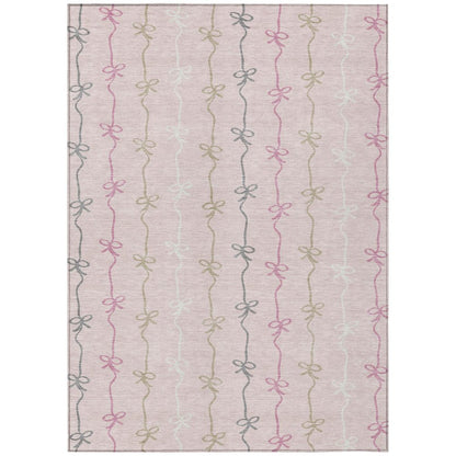 3' X 5' Pink And Gray Southwestern Washable Indoor Outdoor Area Rug HomeRoots