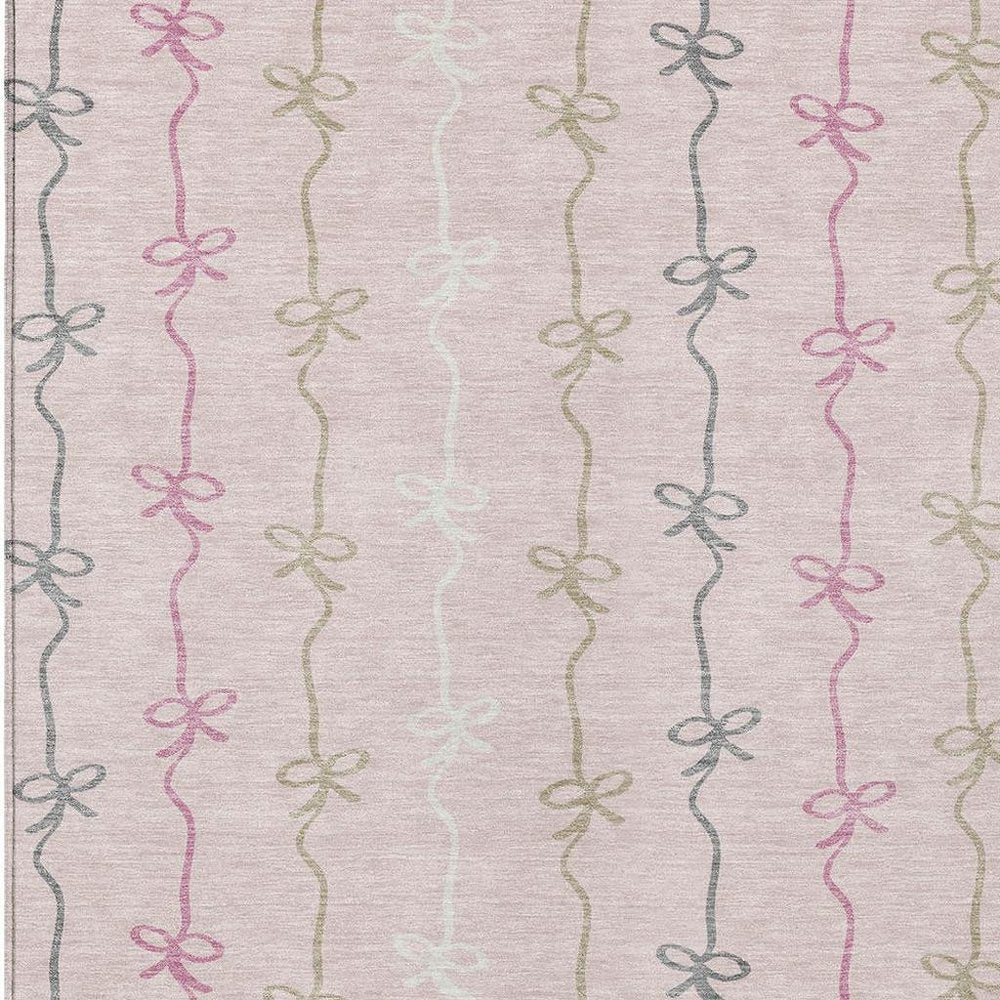 3' X 5' Pink And Gray Southwestern Washable Indoor Outdoor Area Rug HomeRoots