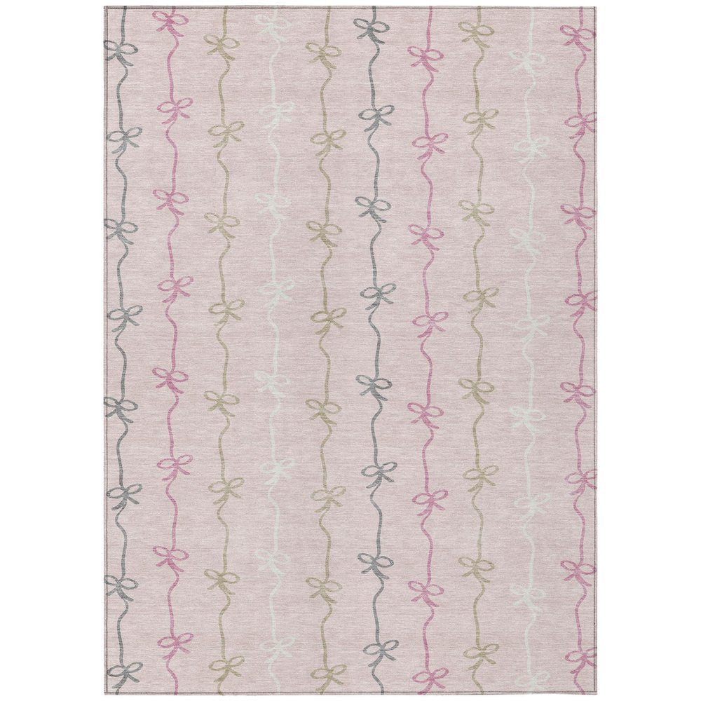 9' X 12' Pink And Gray Southwestern Washable Indoor Outdoor Area Rug HomeRoots